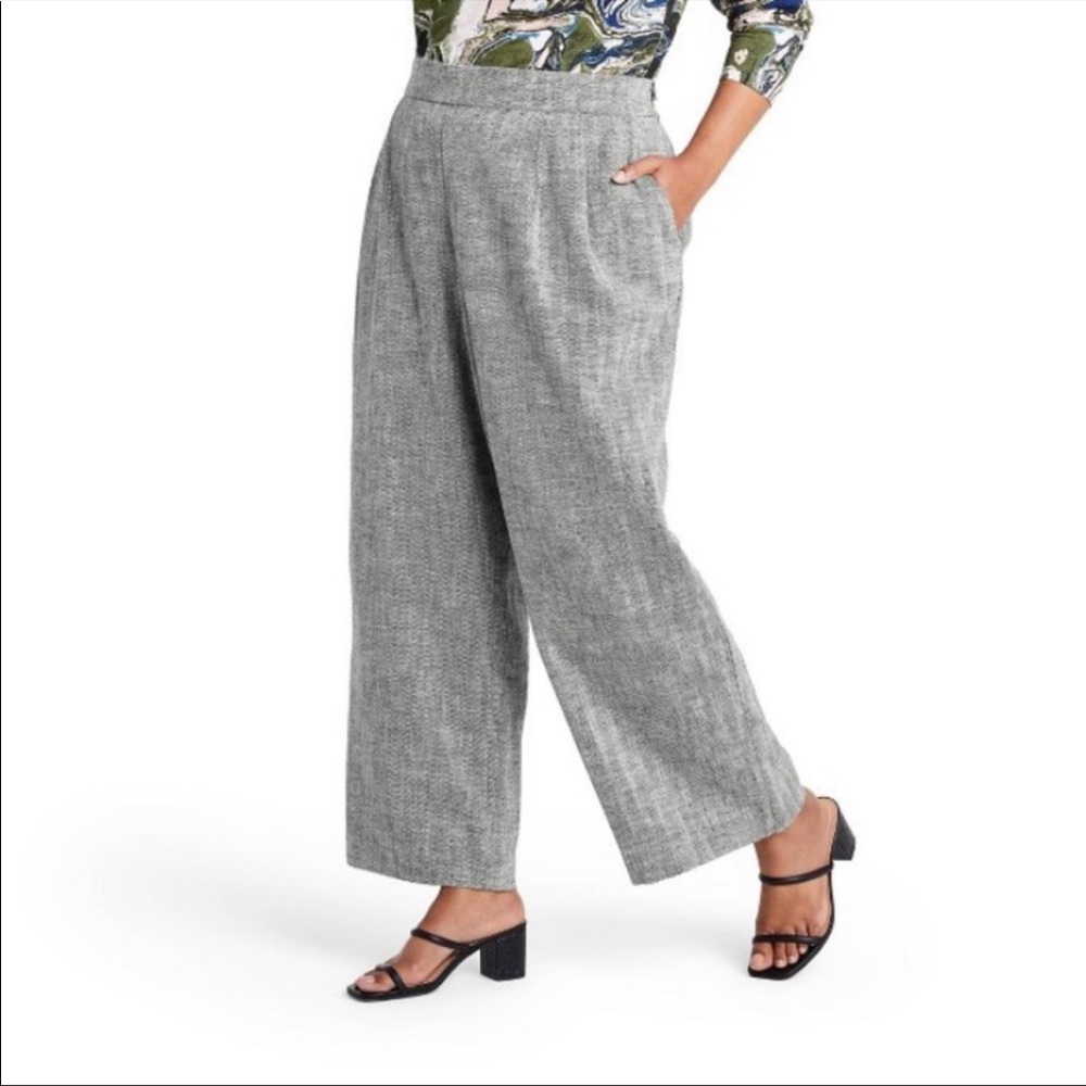 Rachel Comey for Target Chevron High-Rise Wide Leg Tweed Pants Plus Size 20/22